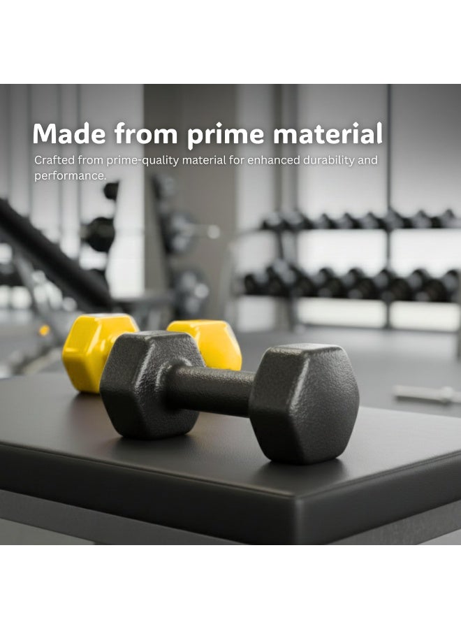 ENDLESS  Vinyl Coated Fixed Dumbbell for Gym Exercises | Pair of 4 Kg ( 2 * 8.8 LB ) | Material : Iron with Vinyl Coat | Weights for Women and Men - Image 2
